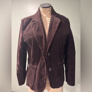 H&M Women's Dark Brown Corduroy Blazer